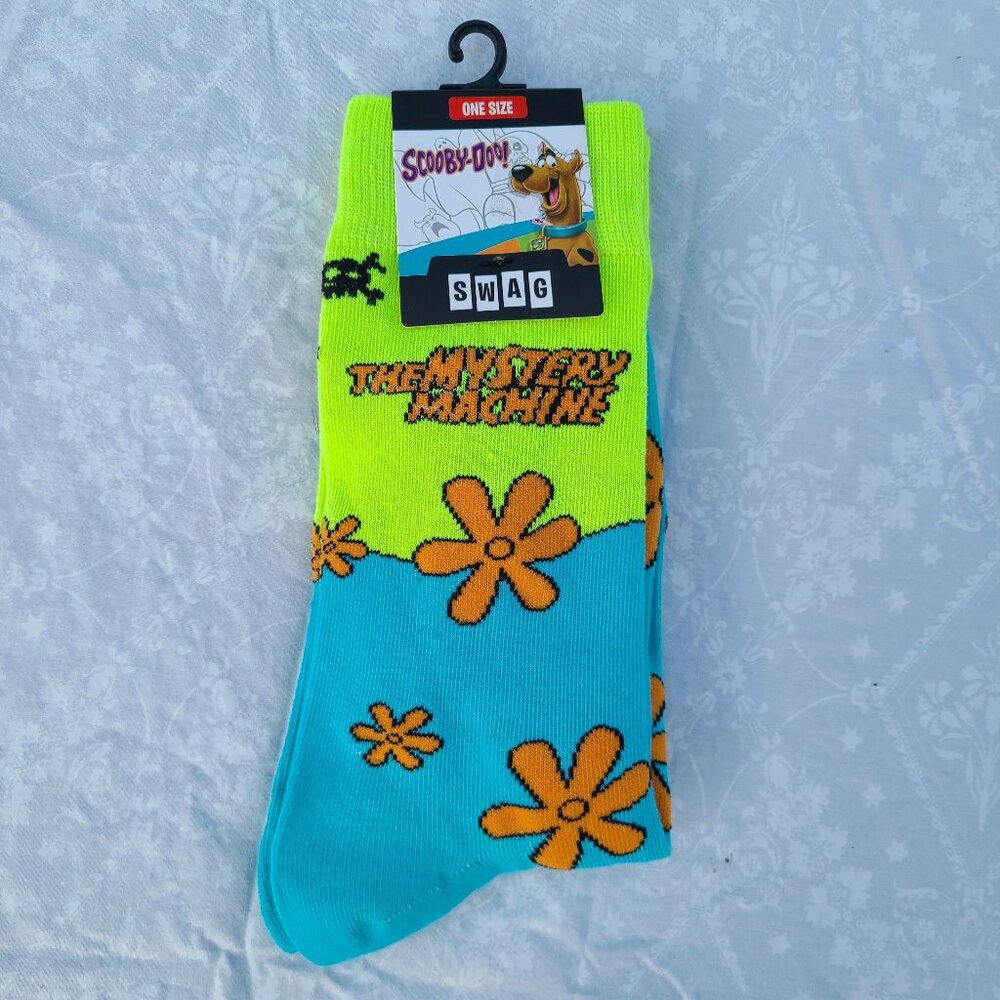 Scooby-Doo! 'Mystery Machine' Licensed Crew Socks By SWAG - One Size Fits Most